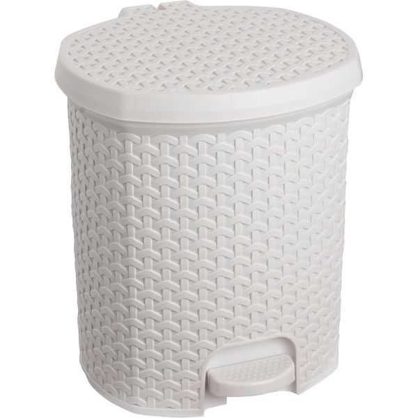 Poubelle pour Salle de Bain Elégante en Plastique 11,5 litres