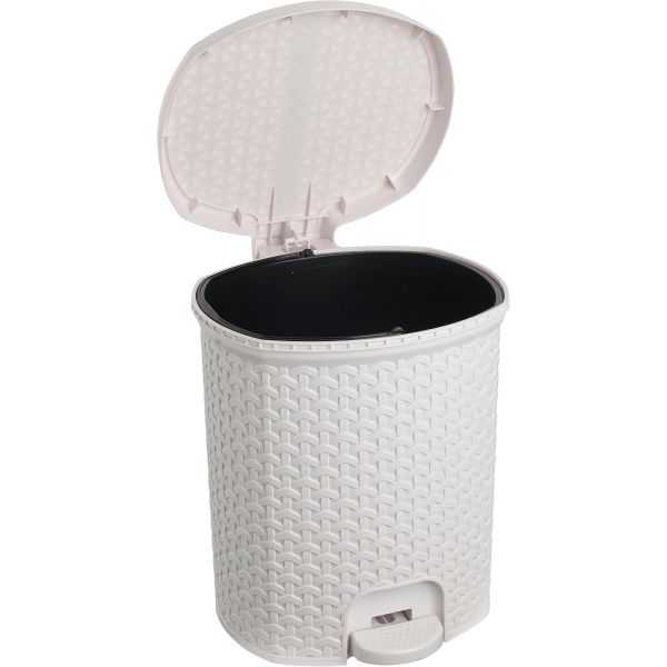 Poubelle pour Salle de Bain Elégante en Plastique 11,5 litres