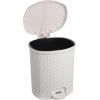 Poubelle pour Salle de Bain Elégante en Plastique 11,5 litres