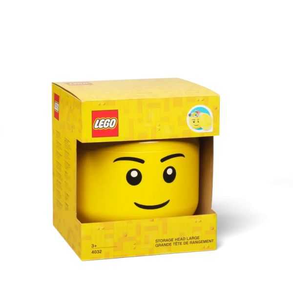 3 Têtes Lego pour rangement 3 tailles