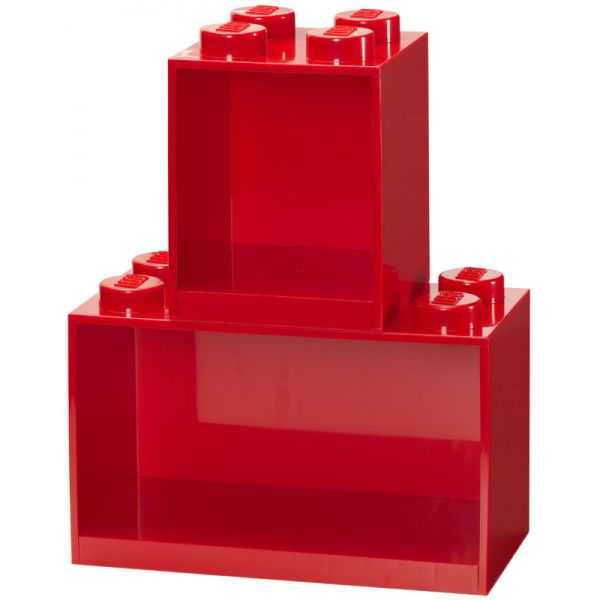 2 étagères superposables en forme de brique LEGO