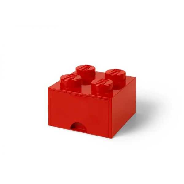 LEGO Brique tiroir STORAGE BRICK DRAWER 4, 1 tiroir, rouge