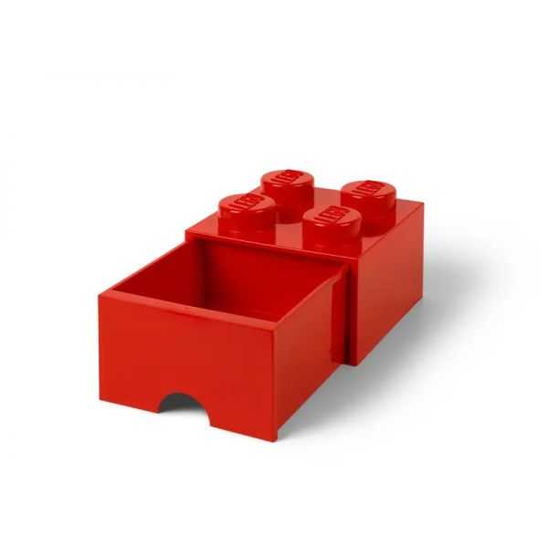 LEGO Brique tiroir STORAGE BRICK DRAWER 4, 1 tiroir, rouge