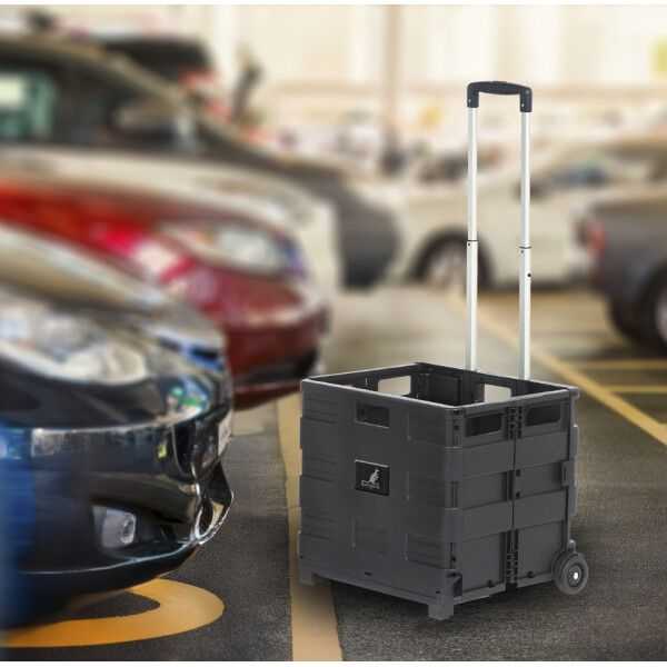 Chariot de transport pliant avec caisse pliante