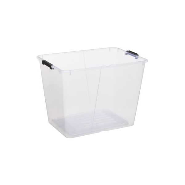 Boite transparente avec couvercle pliant 65 litres