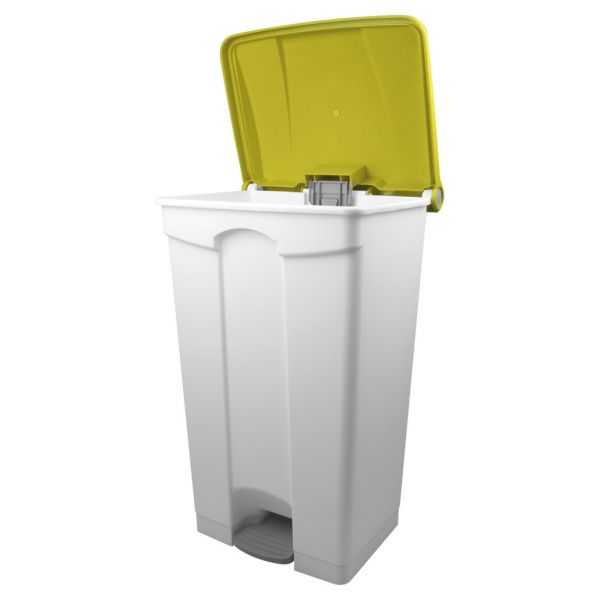 Grande poubelle professionnelle à pédale en plastique solide