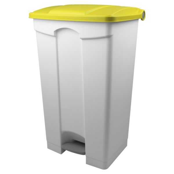 Grande poubelle professionnelle à pédale en plastique solide