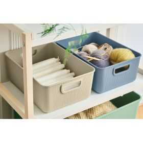 Bac de rangement en plastique recyclé élégant Taille M