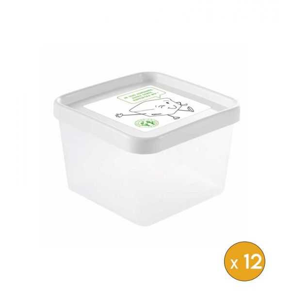 12 Boites Hermétiques Alimentaires Professionnelles 600 ml