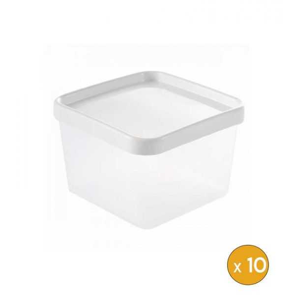 10 Boites Hermétiques Alimentaires Professionnelles 600 ml