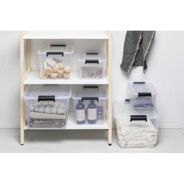 Boîte de rangement avec couvercle Home Box 40 litres
