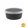 10 boites rondes alimentaires plastique professionnelle 1,2 litre