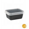 10 boites alimentaires plastique professionnelle 400 ml
