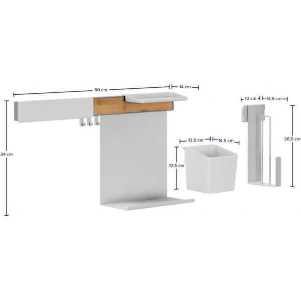 Kit Rangement Mural Cuisine 8 pièces L