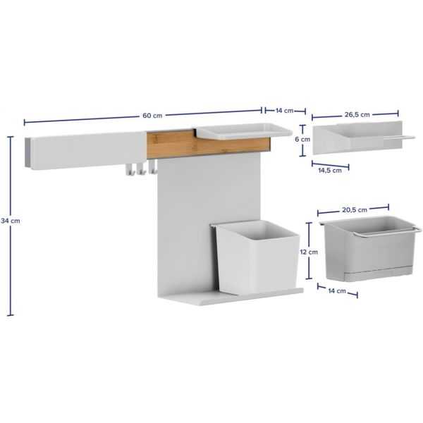 Kit Rangement Mural Cuisine 9 pièces XL
