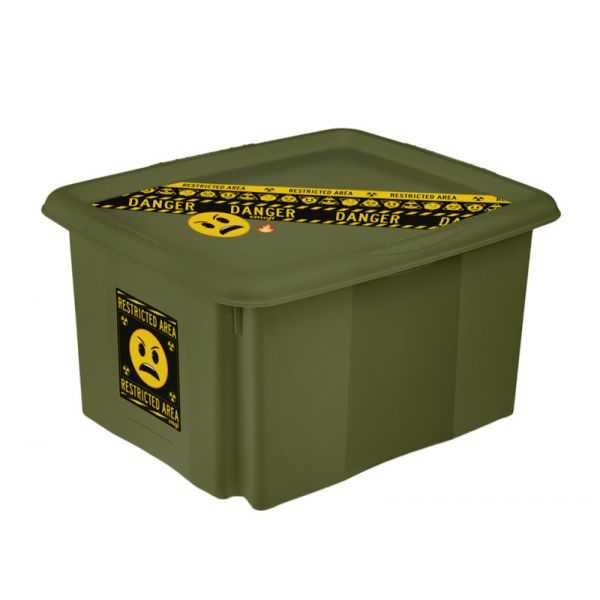 Boîte de Rangement Jouet Emoji Danger 24 Litres