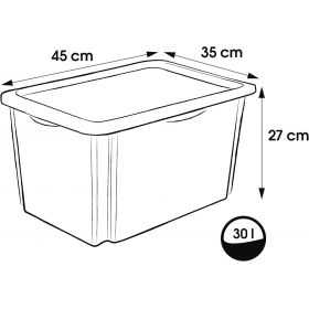 Boîte de Rangement Jouet Emoji Danger 30 Litres