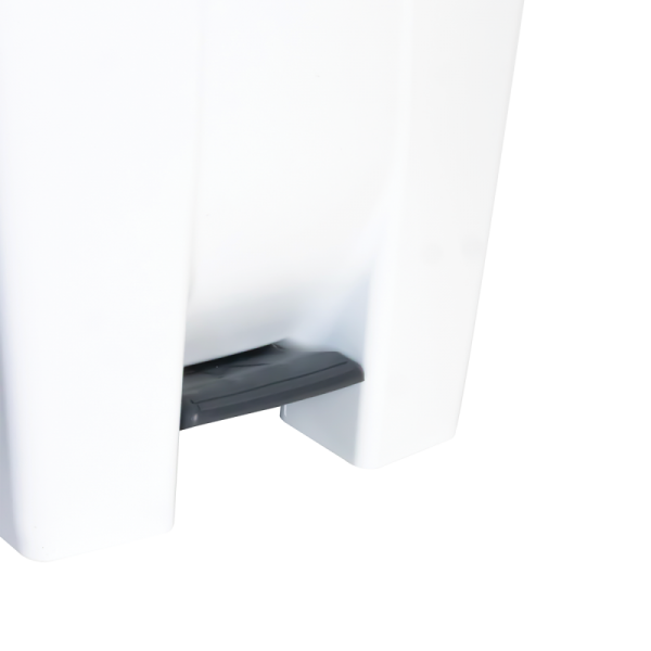 Poubelle éco à pédale 120 L - couvercle blanc