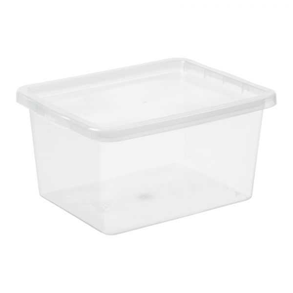 Boîte de rangement transparente avec couvercle 20 litres Basic Box