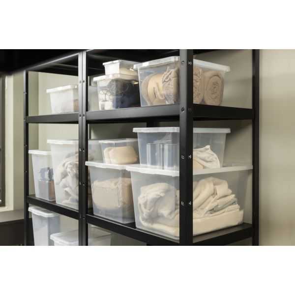 Boîte de rangement transparente avec couvercle 20 litres Basic Box