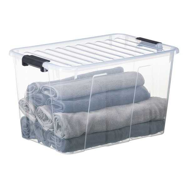 Boîte de rangement avec couvercle Home Box 52 litres