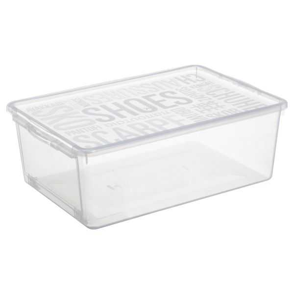 Boîte de rangement chaussures avec ouverture devant