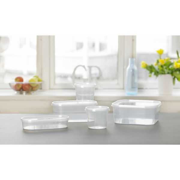 Boîte en plastique alimentaire congélation carrée 1,8 litres