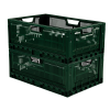 Caisse pliable empilable 600 x 400 x 235 mm 47 L - vert