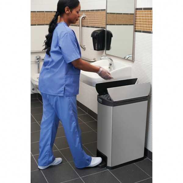 Poubelle Professionnelle en inox avec pédale 50 litres