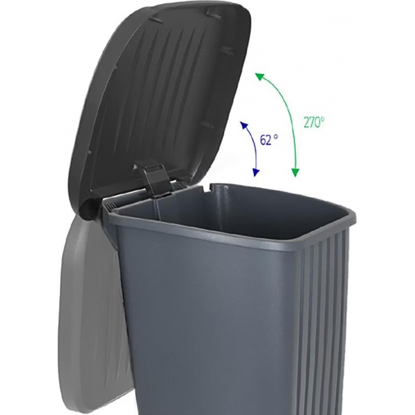 Poubelle d'extérieur 100 litres avec pédale et roues