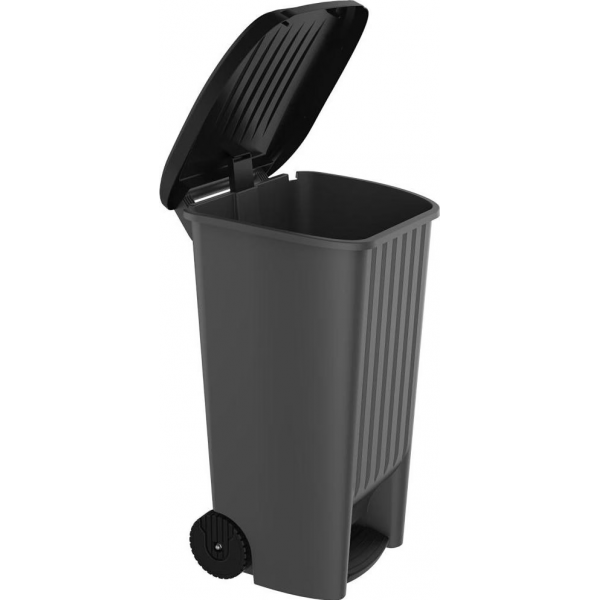 Poubelle d'extérieur 100 litres avec pédale et roues