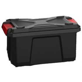 Caisse de rangement solide noire avec couvercle 40 litres