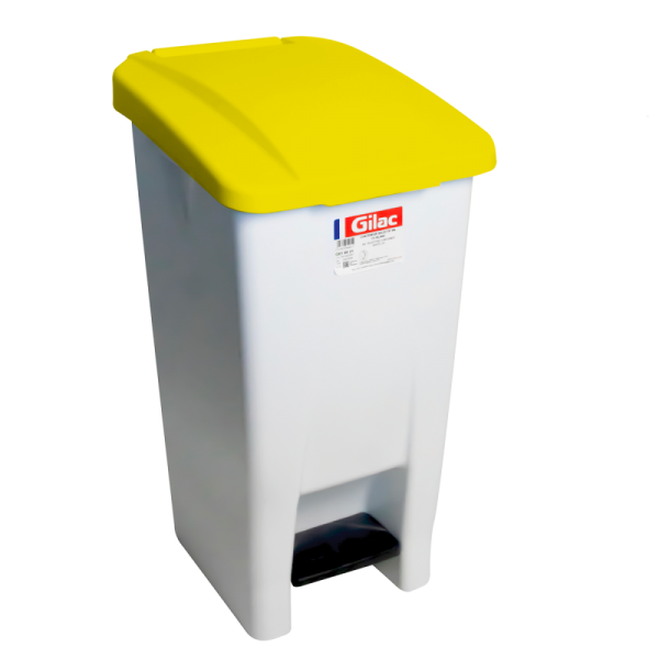 Poubelle professionnelle à pédale 60 L avec couvercle