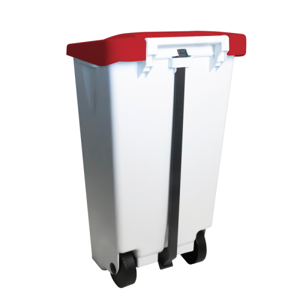 Poubelle professionnelle à pédale 80 L avec couvercle