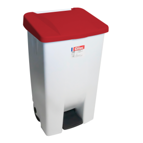 Poubelle professionnelle à pédale 80 L avec couvercle