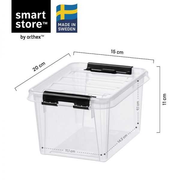 Petite Boîte transparente en plastique 1,5 litres