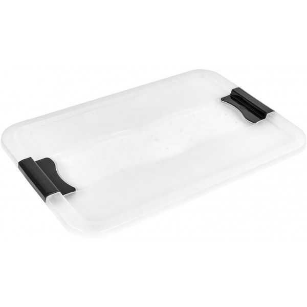 Boîte de rangement sous lit avec roulettes 28 litres