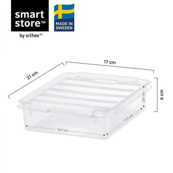 Petite Boîte en plastique plate 1 litre empilable