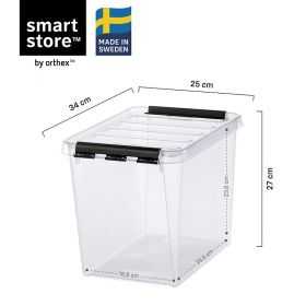 Boîte de rangement haute transparente 13 litres