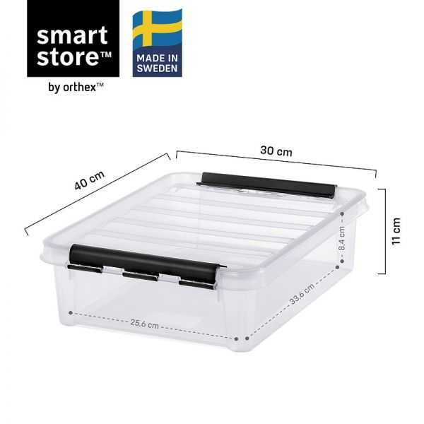 Boîte en plastique plate avec couvercle 7,5 litres