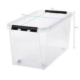 Grande Caisse de rangement à roulettes 70 litres