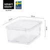 Boîte de rangement grise transparente 14 litres