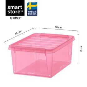 Boîte de rangement Rose transparente 14 litres