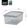 Boîte de rangement grise transparente 14 litres