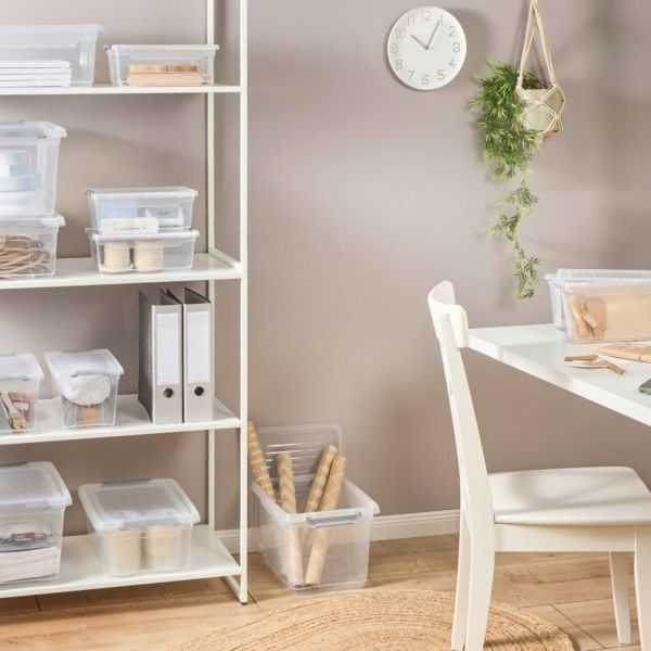 Boîte transparente empilable avec couvercle 5,4 litres