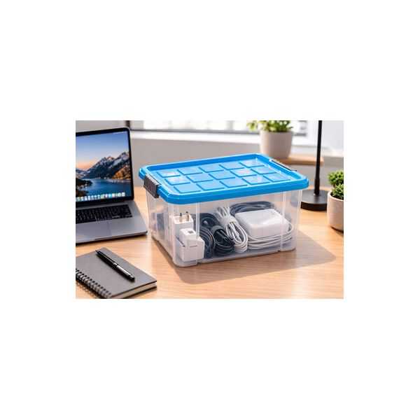 Boîte de rangement avec couvercle 27 litres
