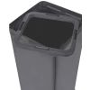 Poubelle de tri sélectif pour papier noir et bleu 50 litres