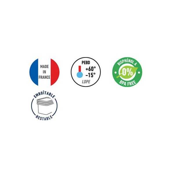 Corbeille à linge grand modèle 130 L usage intensif