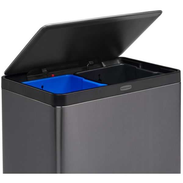 Grande Poubelle Metallique 2 Bacs à pédale 60 litres