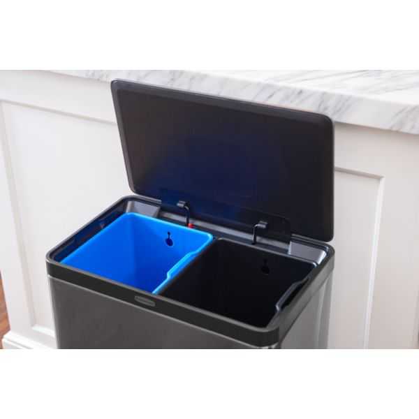 Grande Poubelle Metallique 2 Bacs à pédale 39 litres